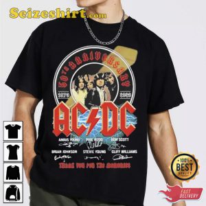 Acdc Band 50th Anniversary 1979-2023 Trendy Fanwear Unisex T-shirt