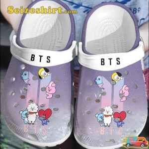 BTS Pattern UNIVERSTAR BT21 Kpop Crocs Clog Shoes
