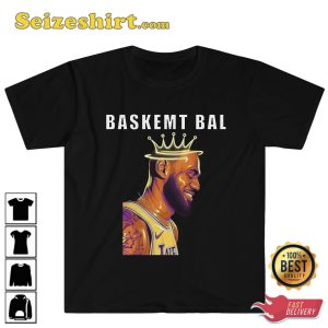 Baskemt Bal Lebron James Basketball Lebron Meme Trendy Unisex T-Shirt