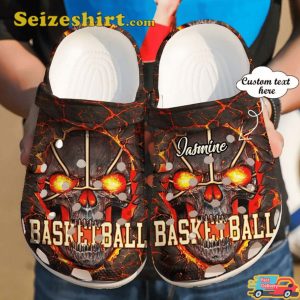 Basketball Magma Skull Enthusiasm Vocalno Personalized Comfort Clogs