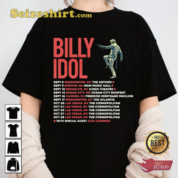 Billy Idol 2023 Fall Tour Fan Gift T-shirt