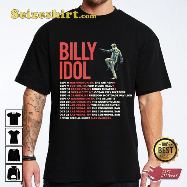 Billy Idol 2023 Fall Tour Fan Gift T-shirt