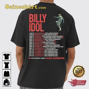 Billy Idol Fall Tour Dates 2023 T-shirt