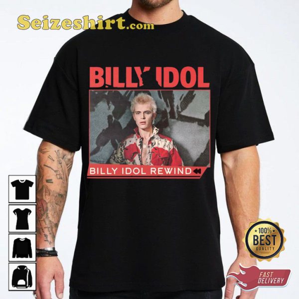 Billy Idol Tour 2023 Punk Rock Fan Gift T-shirt