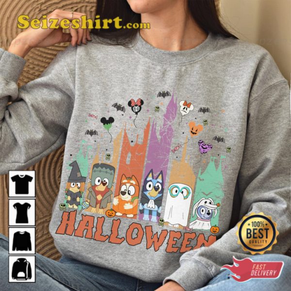 Bluey Dog Rad Like Family Horror Halloween Costume Sweatshirt