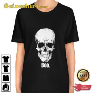 Boo Halloween Skeletons Skull Trendy Unisex T-Shirt