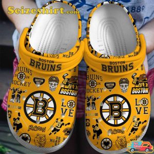 Boston Bruins Nhl Boston Hockey Clog Shoes