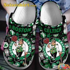 Boston Celtics Basketball Club Celtics And Their Mascot Lucky The Leprechaun Comfort Clogs