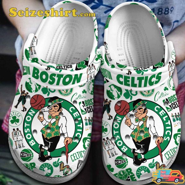 Boston Celtics Basketball Club Celtics And Their Mascot Lucky The Leprechaun Comfort Clogs