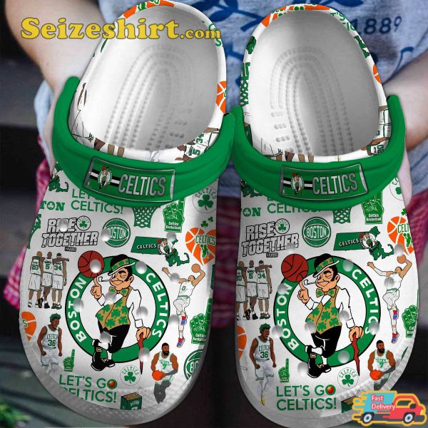 Boston Celtics Fans Pride Lets Go Celtics The Leprechaun Walker Tatum Brown Hayward Smart Comfort Clogs