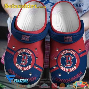 Boston Red Sox Boston Man of La Mancha Logo Red Blue Sport Comfort Clogs