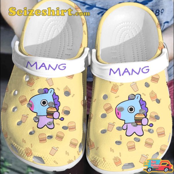 Bts Jungkook Pattern BT21 Mang Crocband Clogs