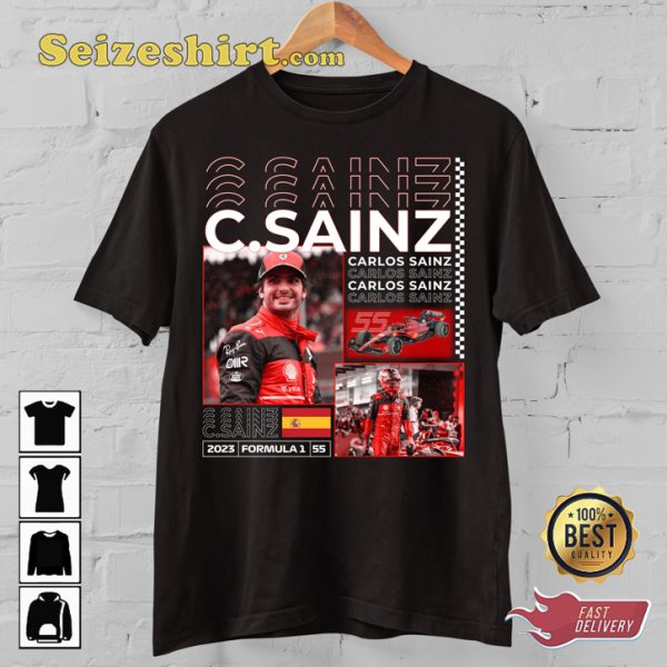 Carlos Sainz Speedster Formula 1 Racing Sportwear T-Shirt
