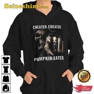 Cheater Cheater Pumpkin Eater Evil Skeleton Trendy Unisex Sweatshirt
