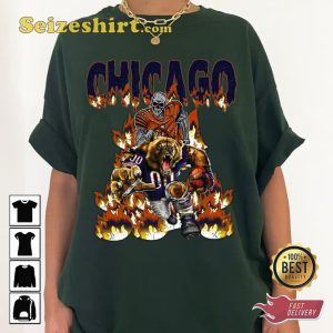 Chicago Bears Skeleton Warren Lotas Style Vintage T-Shirt