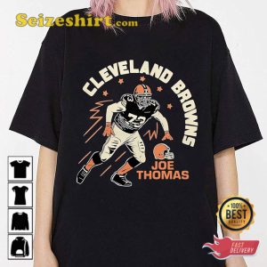 Cleveland Browns Joe Thomas Retired Player Caricature Tri-Blend T-Shirt
