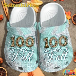 Clogs Unisex 100 Days Yall Leopard Crocband Shoes