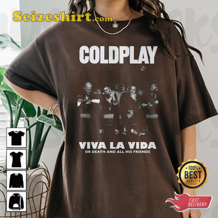 Coldplay World Tour 2023 Viva La Vida Concert T-Shirt