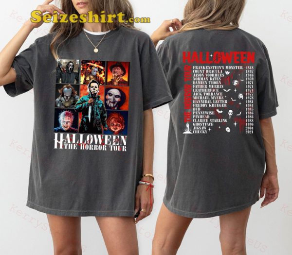 Comfort Color Characters The Horror Tour 2023 Horror Costume Sweatshirt