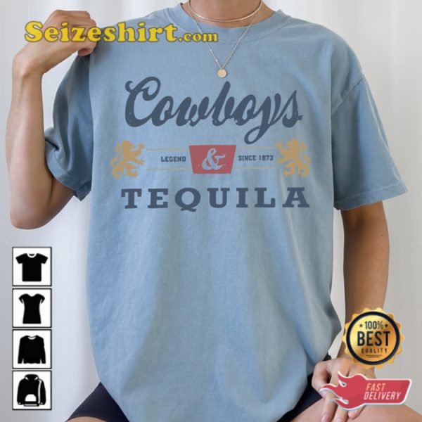 Comfort Colors Cowboys And Tequila Trendy Unisex T-Shirt