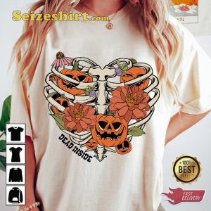 Comfort Colors Dead Inside Skeleton Holiday Celebrate Halloween Outfit Unisex Sweatshirt