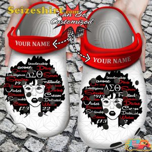 Crocband Footwearmerch African American Personalized Delta Sigma Theta Girl Clog Shoes