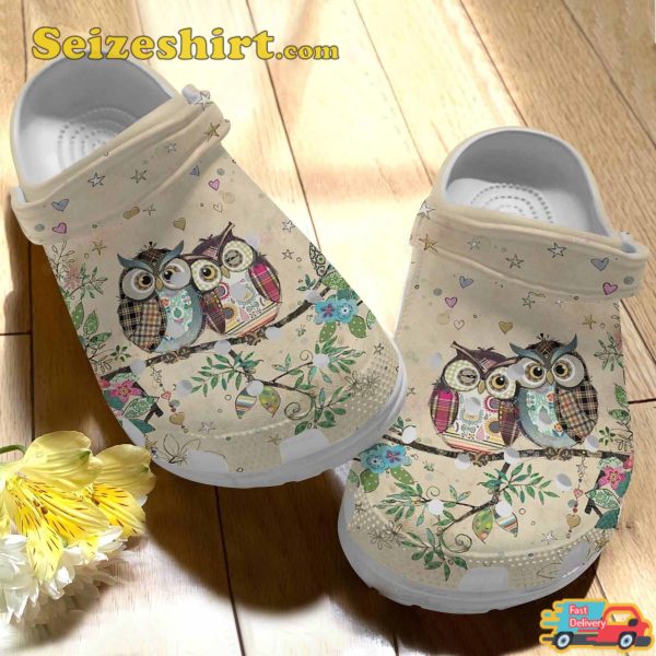 Crocs Unisex A Cute Owl Couple Clogs Shoes Gifts For Birthday Thanksgiving Christmas