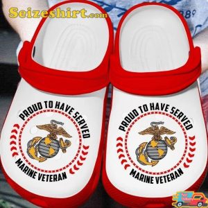 Crocs Unisex Proud To Have Served Marine Veteran Clog Shoes