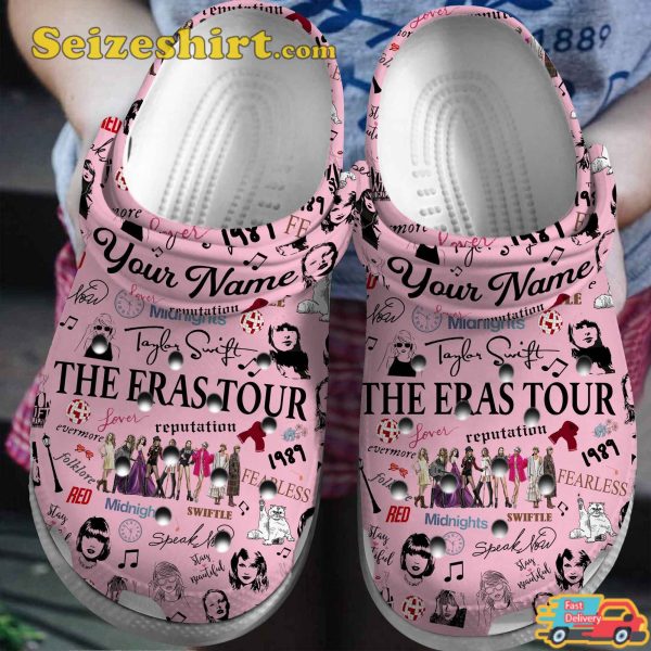 Custom Name Taylor Swiftie The Eras Tour Music Crocs Crocband Clogs