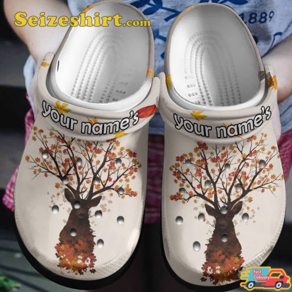 Deer Personalized Birthday Gift For Men Women Clogs