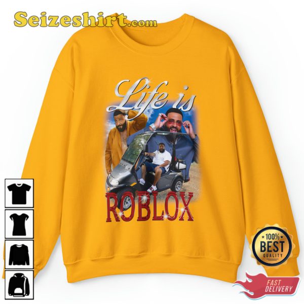 Dj Khaled Life Is Roblox Lets Go Swimming Vintage Trendy Fanwear Unisex Sweatshirt