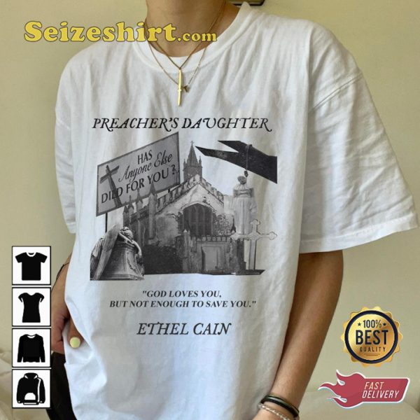 Ethel Cain Preachers Daughter God Love You Album Ethel Cain Concert T-Shirt