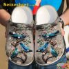 Floral Bird Blue Birds Classic Clogs Shoes