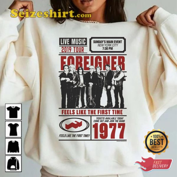 Foreigner The Histroric Farewell Tour 2023 Feels Like The First Time Concert T-Shirt