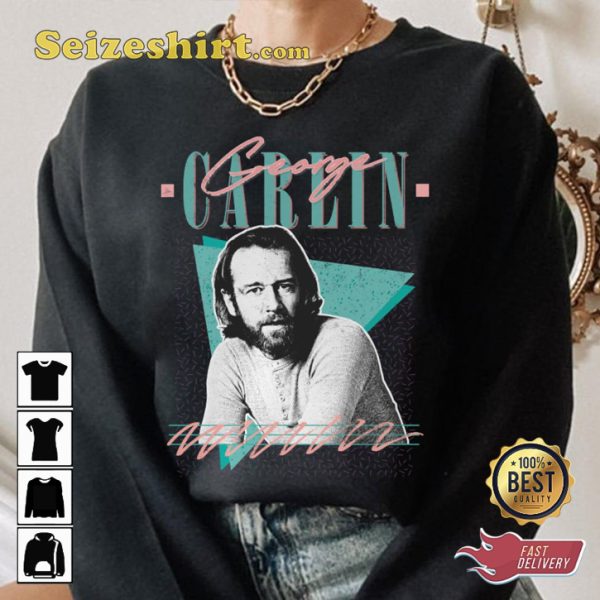 George Carlin Stand-up comedy Vintage Style Fan T-Shirt