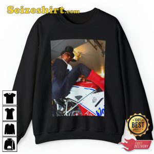 Giancarlo Esposito Big Red Boots On The Motorcycle Gus Fring Fanwear Stylish Unisex Sweatshirt