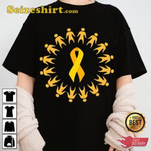 Gold Ribbon Hope Childhood Cancer Awareness T-shirt