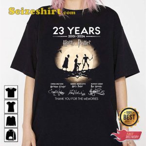 Harry Potter 2001 2024 Thank You For The Memory 23th Anniversary T-Shirt
