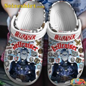 Hellraiser Movie Halloween Trouble Finds Me Horror Vibes Comfort Crocs Shoes
