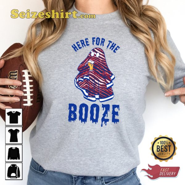 Here For The Booze Buffalo Ghost Zubaz Holiday Celebrate Halloween Outfit Unisex Sweatshirt