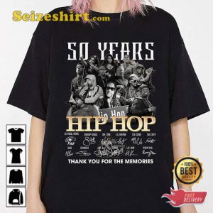 Hip Hop Rap Family Signatures 50th Anniversary T-Shirt