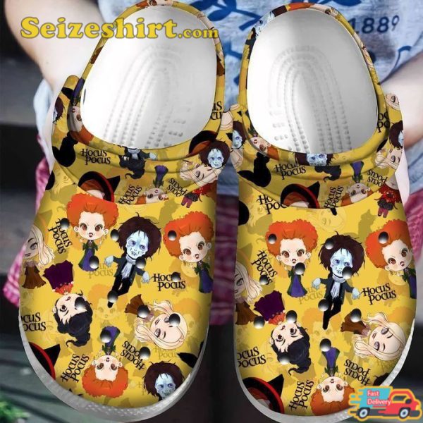 Hocus Pocus Yellow Classic Halloween Vibes Comfort Crocs Shoes