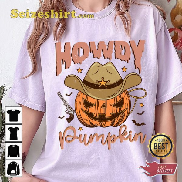 Howdy Pumpkin Comfort Colors Western Holiday Celebrate Halloween Outfit Unisex Sweatshirt