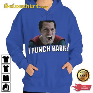 I Punch Babies Superman In Agony Trendy Unisex Hoodie