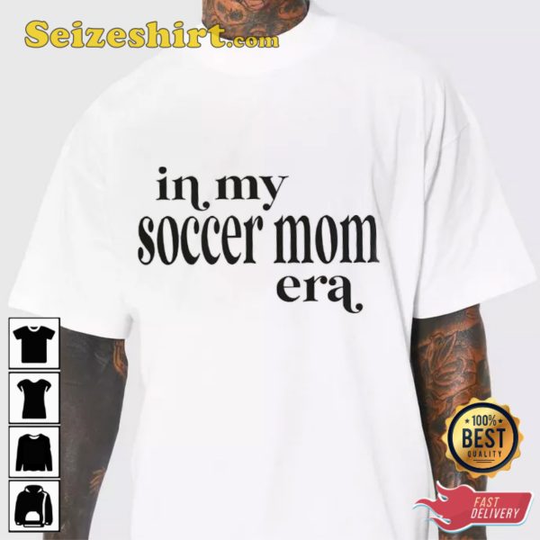 In My Soccer Mom Era Groovy Sports Parent Soccer Mama Game Day T-Shirt