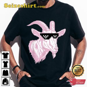 Inter Miami Goat With Glasses Messi 10 Funny Designed T-shirt