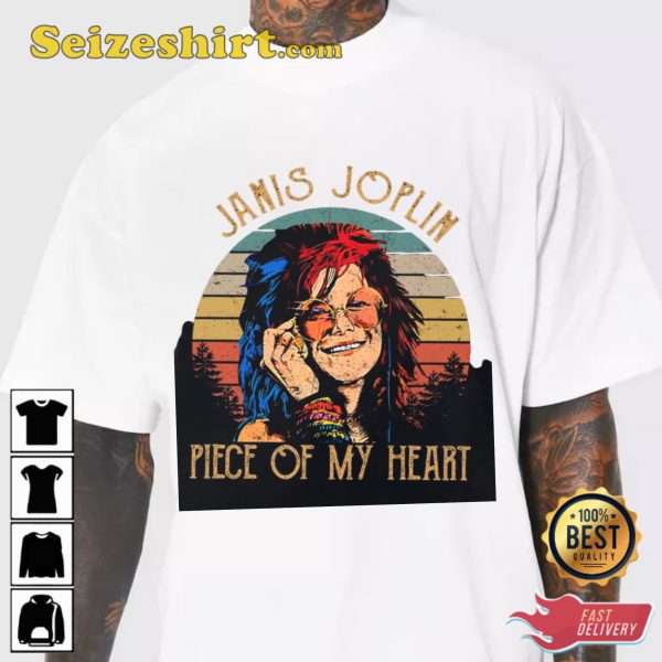 Janis Joplin Piece Of My Heart Vintage Trendy Unisex T-shirt