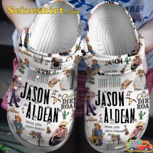Jason Aldean Music Country Vibes Dirt Road Anthem Melodies Comfort Crocs Clog Shoes