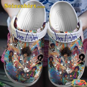 Jimi Hendrix Music Woodstock Vibes Star-Spangled Banner Melodies Comfort Crocs Shoes