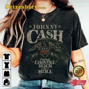 Johnny Cash Men In Black Country Rock N Roll Fanwear T-Shirt